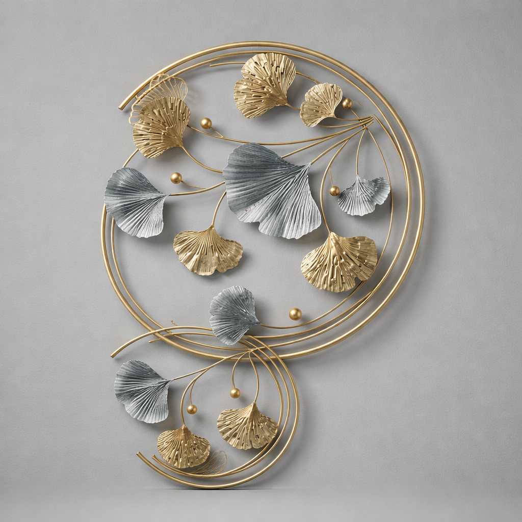 Modern Gold & Silver Metal Wall Art