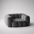 Modern Tufted Lounge Accent Chair – Gray