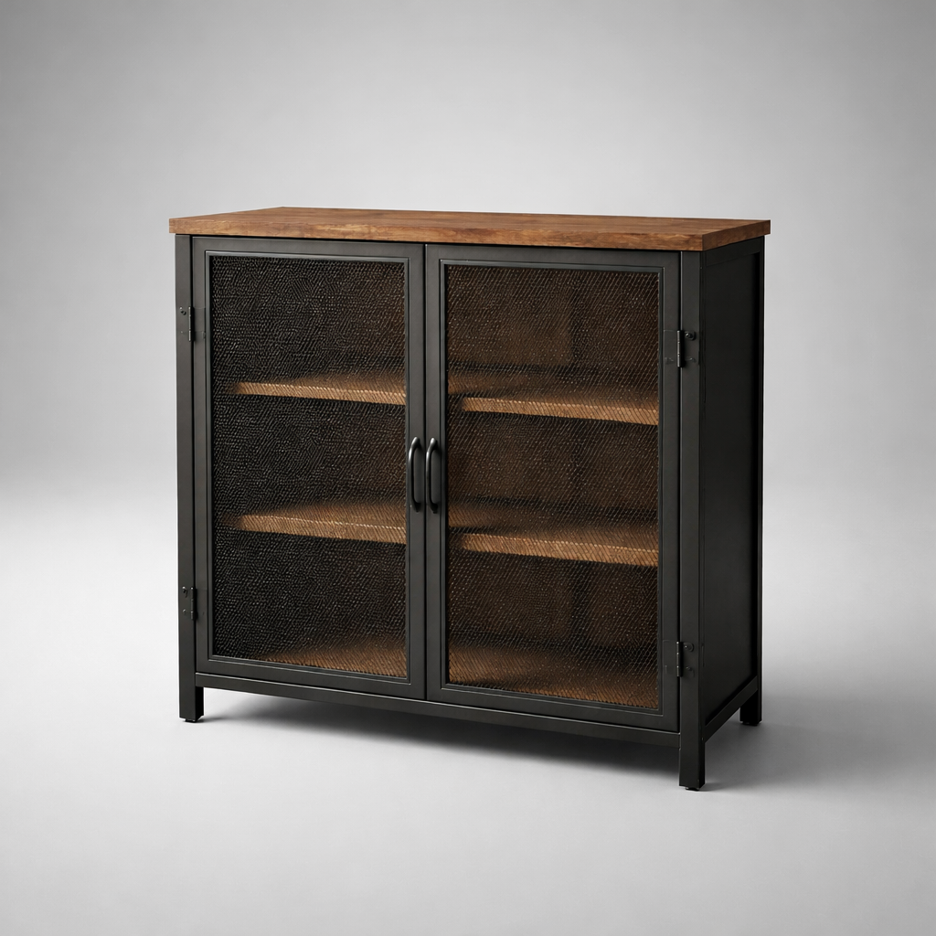 Industrial Storage Cabinet with Mesh Doors