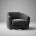 Modern Swivel Barrel Accent Chair – Gray