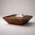 Modern Geometric Wooden Coffee Table | Ubara Plus