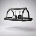 Hanging Pot Rack with Shelf