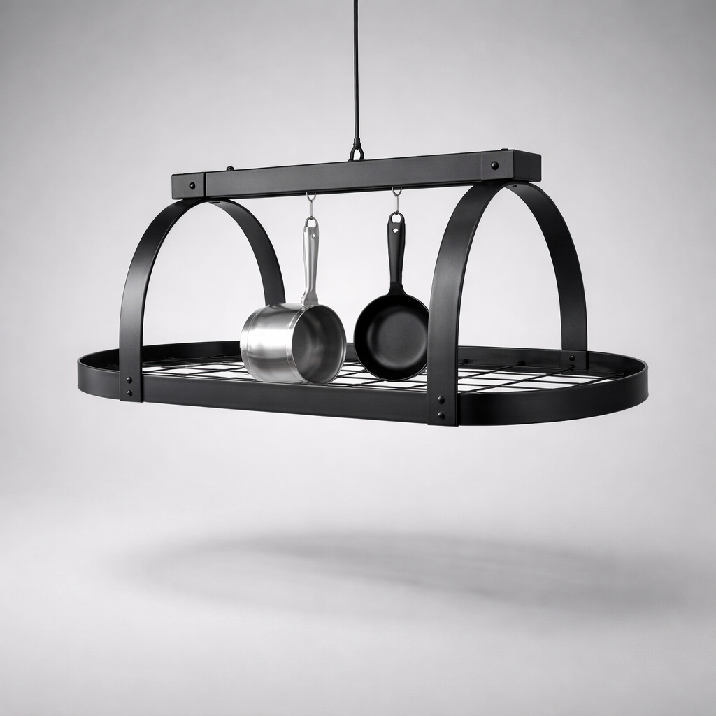 Hanging Pot Rack with Shelf