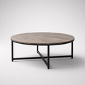 Round Coffee Table with Wood Top