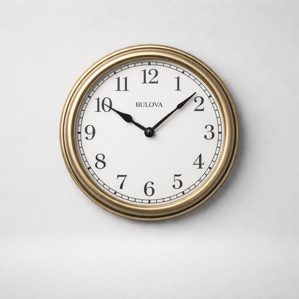 Classic Gold Wall Clock – Silent Non-Ticking Round Home Decor