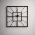Modern Metal Wall Clock – Black & Gold