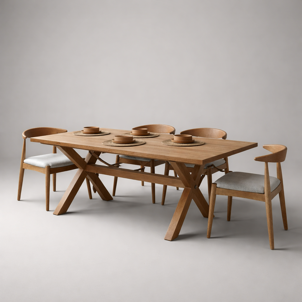 Modern Wooden Dining Table Set with Chairs | Ubara Plus