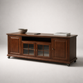 Wood TV Stand Cabinet with Storage