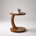 Round Wood Side Table