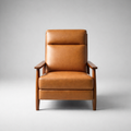 Brown Leather Accent Chair