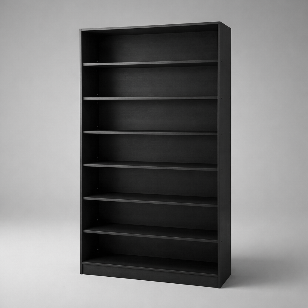 Black 6-Shelf Bookcase