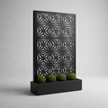 Modern Metal Privacy Screen Planter Divider