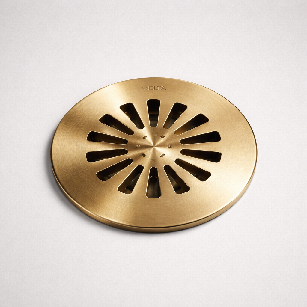 Brushed Gold Shower Drain Cover | Ubara Plus