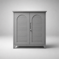 Boho Tall Rattan Storage Cabinet